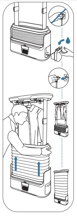 TEFAL YT40XX Automatic Garment Steamer - USING THE PRODUCT 2