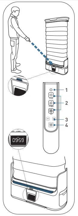 TEFAL YT40XX Automatic Garment Steamer - USING THE PRODUCT 3