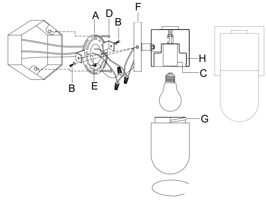 GOLDEN LIGHTING 6080-OWS NB-SD Ezra 1 Light 10 Inch Natural Black Outdoor Wall Light - wRISE