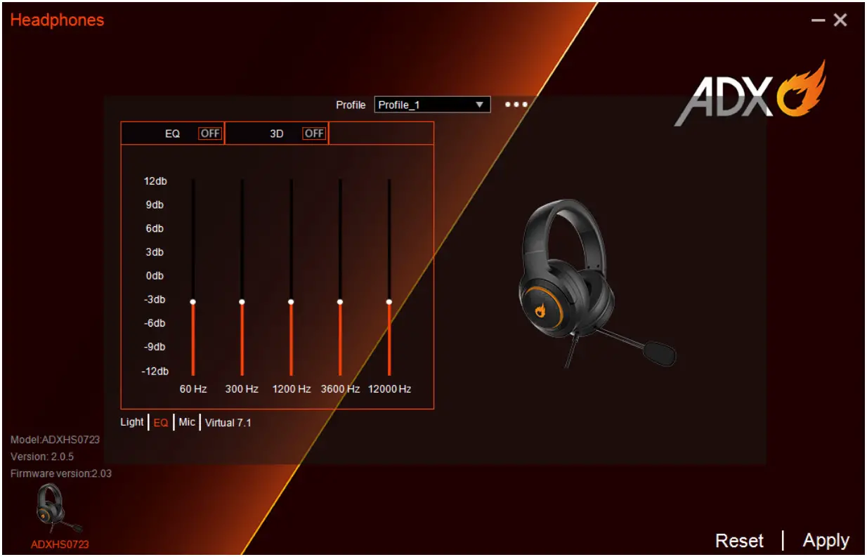 ADXHS0723 71 RGB Gaming Headset - EQ