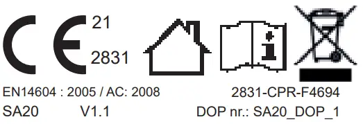 Alecto SA20 Domestic Use Smoke Detector - icon