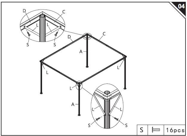 Outsunny-84C-144-2-Tier-Gazebo-with-Curtains-and-Nets-06