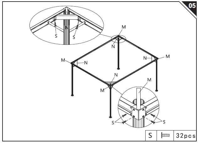 Outsunny-84C-144-2-Tier-Gazebo-with-Curtains-and-Nets-07
