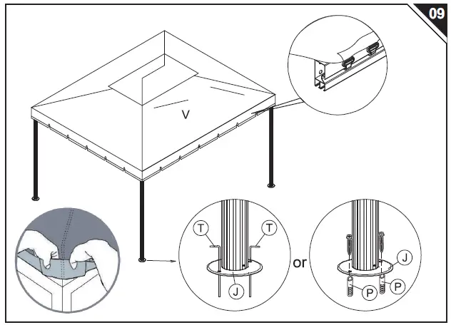 Outsunny-84C-144-2-Tier-Gazebo-with-Curtains-and-Nets-11