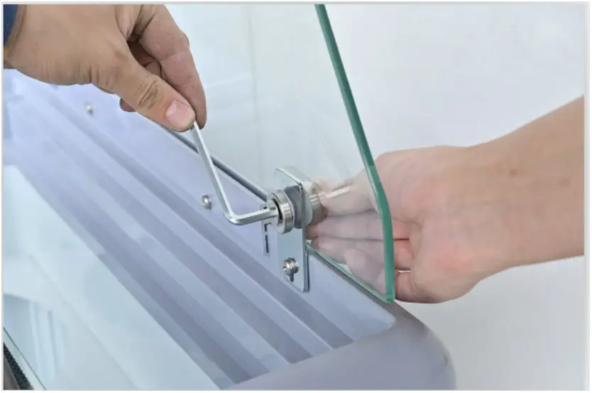 KoolMore KM 26FG Ice Cream Dipping Cabinet Display Freezer - large screws