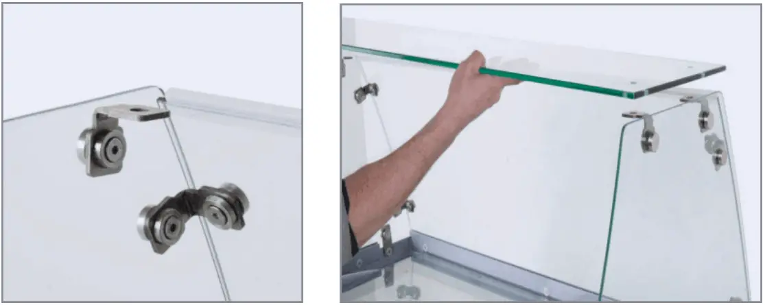 KoolMore KM 26FG Ice Cream Dipping Cabinet Display Freezer - top glass