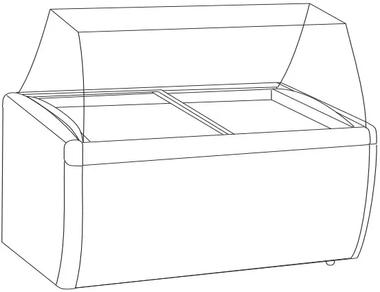 KoolMore KM 26FG Ice Cream Dipping Cabinet Display Freezer