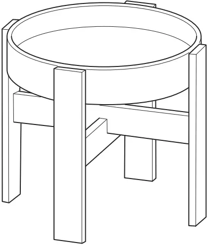 IKEA AA-2349464-2-2 BASTUA Side Table A0