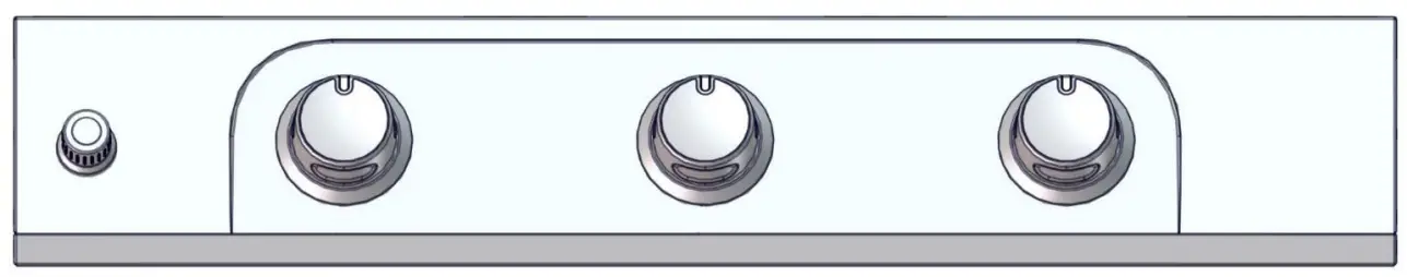 NEXGRILL 720-1057A Outdoor 3 Burner Griddle - BURNER