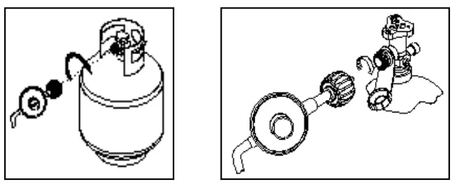 NEXGRILL 720-1057A Outdoor 3 Burner Griddle - CONNECTION