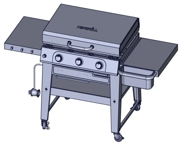NEXGRILL 720-1057A Outdoor 3 Burner Griddle
