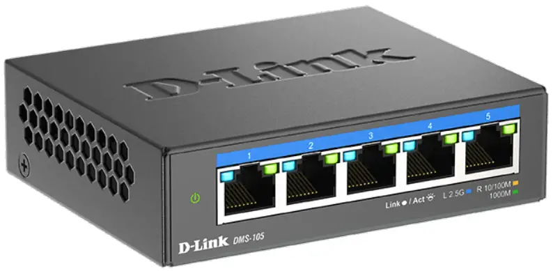 D-Link DMS-105 5-8 Port Multi-Gigabit Desktop Switch
