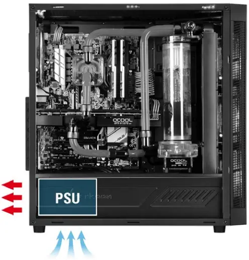 Sharkoon SilentStorm Cool Zero 650w Gold Power Supply - Case Bottom