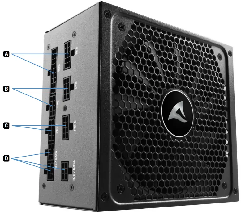 Sharkoon SilentStorm Cool Zero 650w Gold Power Supply - Connection