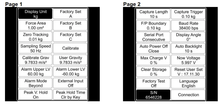 PCE Instruments PCE-DFG N Series DigiKey Marketplace - Settings