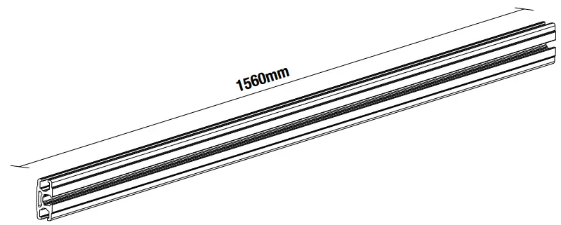 FRONT RUNNER KVRP 002T RAM Promaster 1500 136 Inch SWB Low Roof Van Rack Kit - SIDE PROFILE1