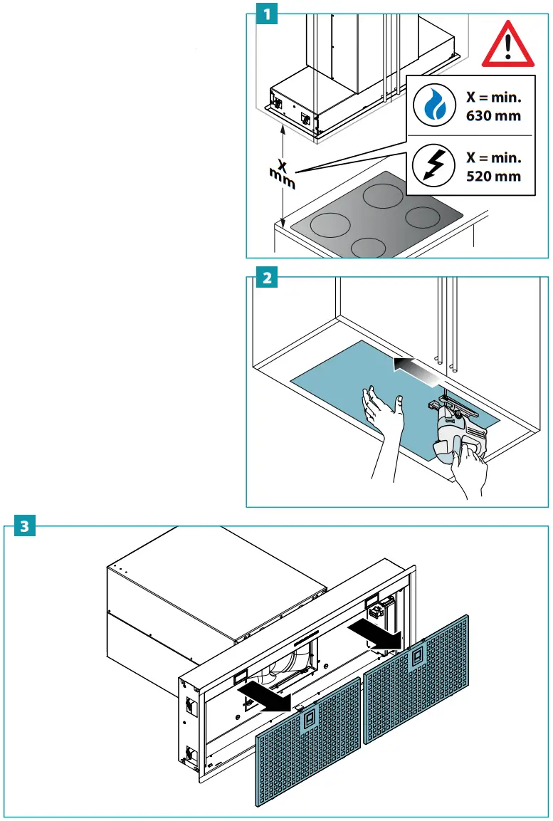 falmec NRSS7700 Recessed Undercabinet Hood - Fig 3