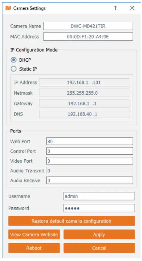 DIGITAL WATCHDOG DWC-PVX16WW MEGApix Flex 16MP Multisensor Vandal Dome IP Camera - access the camera