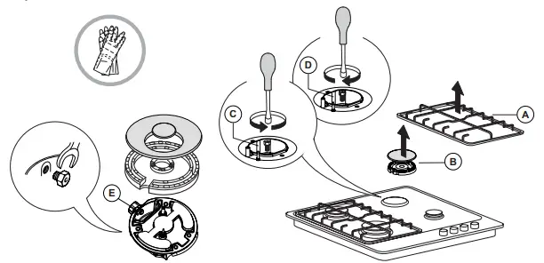 Whirlpool II2H3 Gas stove with Electric Oven - GAS
