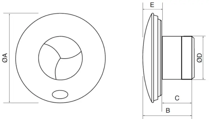 AIRFLOW iCON 60 Kitchen Extractor Fan - Fan Dimensions