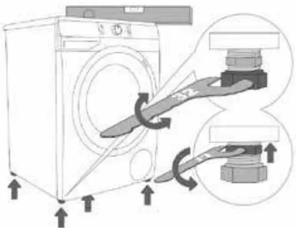 LEVELLING THE APPLIANCE