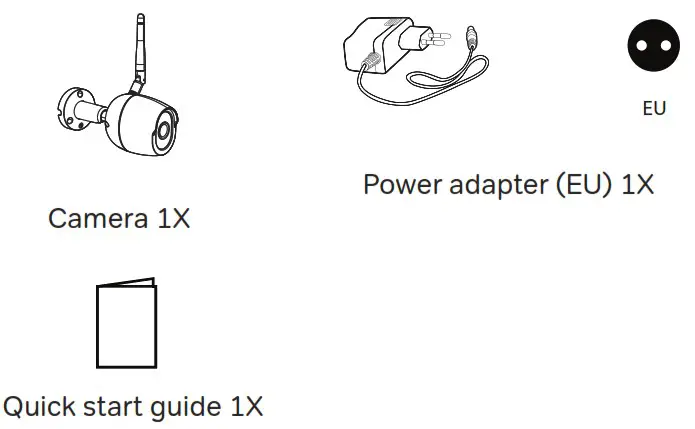 Chacon IPCAM FE06 Outdoor Black IP WiFi Camera - Packing list 1