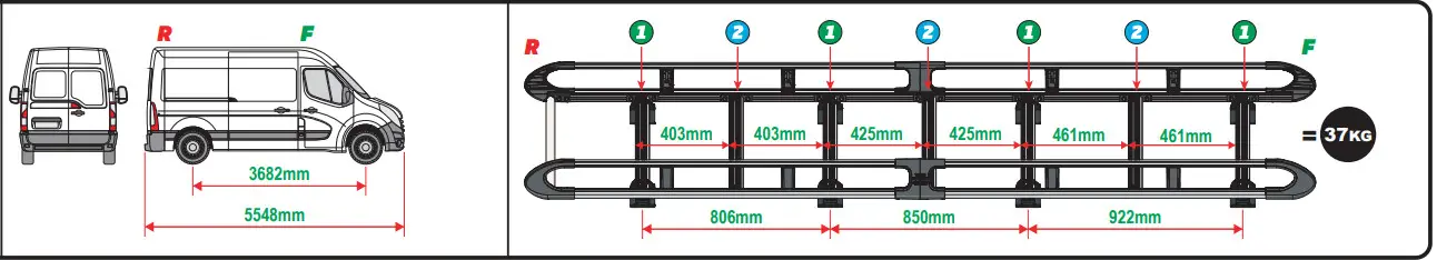 VAN GUARD ULTI Rack Roof Racks - fig 3