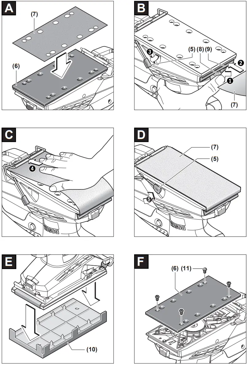 BOSCH GSS 23 AE Professional GSS 23 AE Orbital Sander - Description 1