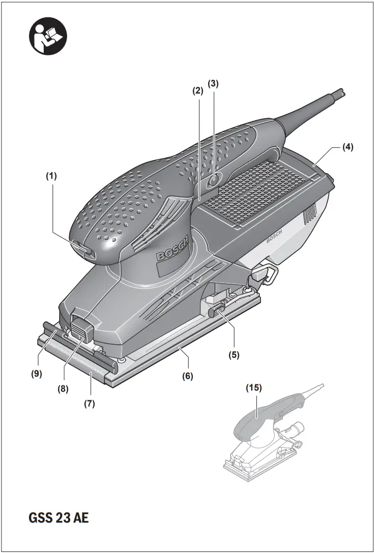 BOSCH GSS 23 AE Professional GSS 23 AE Orbital Sander - Description