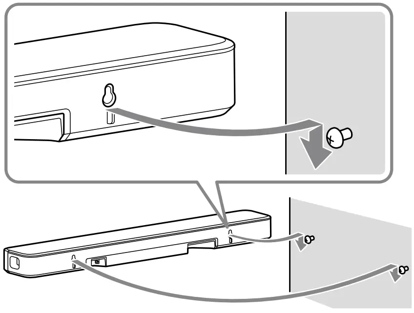 SONY HTS2000 Sound Bar - Hang the bar speaker