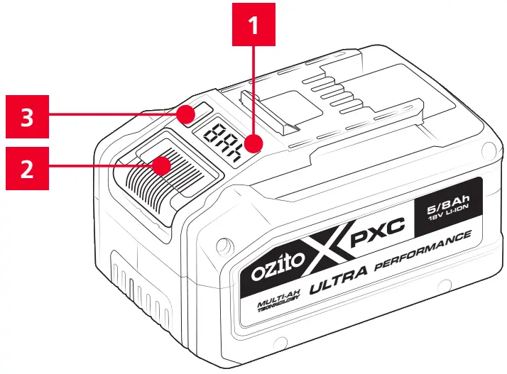 ozito PXUBP 580 8 0Ah Max. Battery -