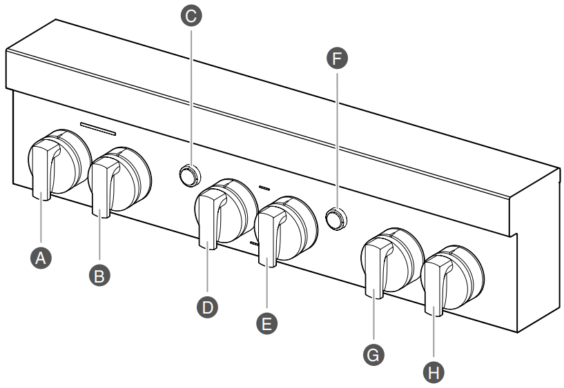 JENNAIR W11114330E PRO STYLE Dual Fuel Convection Range - CONTROL KNOBS
