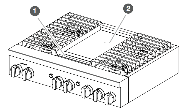 JENNAIR W11114330E PRO STYLE Dual Fuel Convection Range - Drip tray