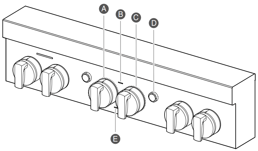 JENNAIR W11114330E PRO STYLE Dual Fuel Convection Range - Indicator Lights