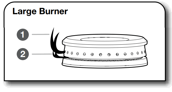 JENNAIR W11114330E PRO STYLE Dual Fuel Convection Range - Burner