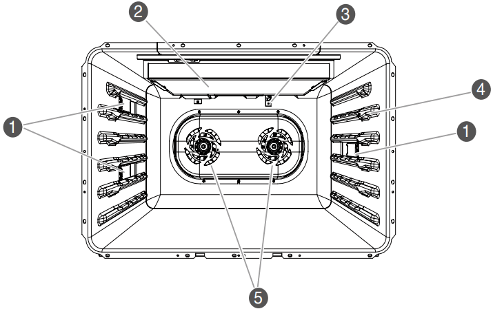 JENNAIR W11114330E PRO STYLE Dual Fuel Convection Range - OVEN INTERIOR
