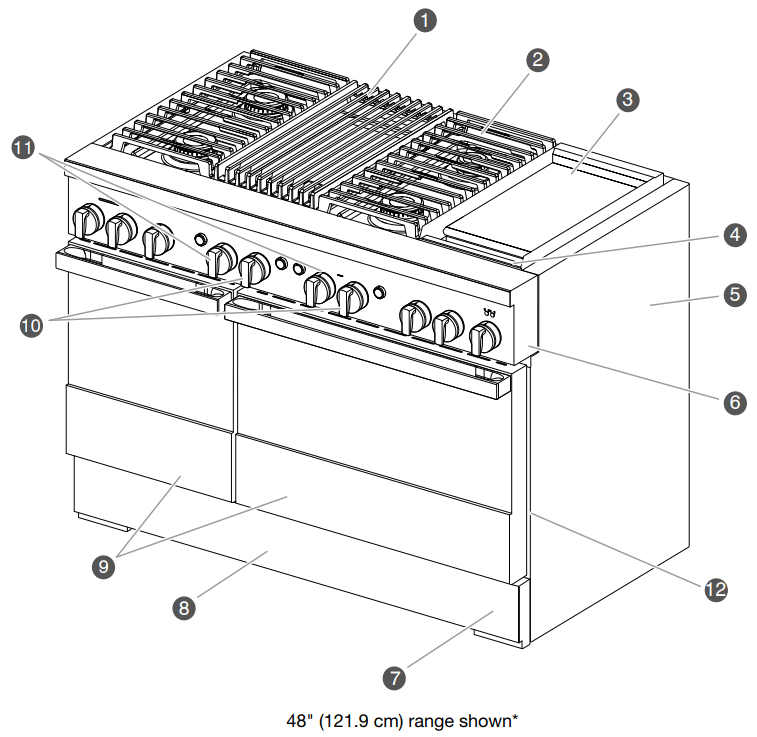 JENNAIR W11114330E PRO STYLE Dual Fuel Convection Range - RANGE