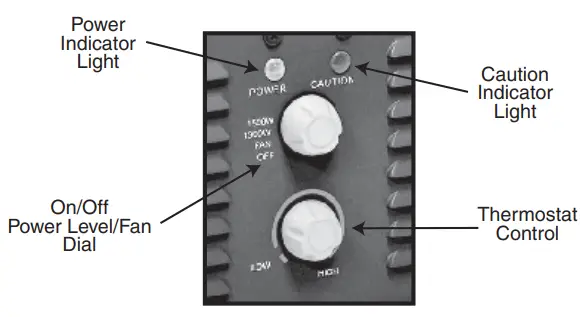 Comfort Zone Electric Utility Heater CZ798 CZ798BK - Power