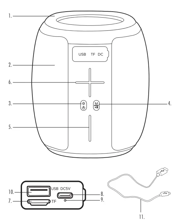 intempo LED FAbric Speaker