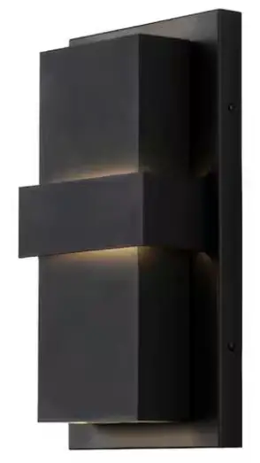 THE-HOME-DEPOT-LA2143-W-3-Light-Matte-Black-Aluminum-LED-Outdoor-Wall-Lantern-Sconce-PRO