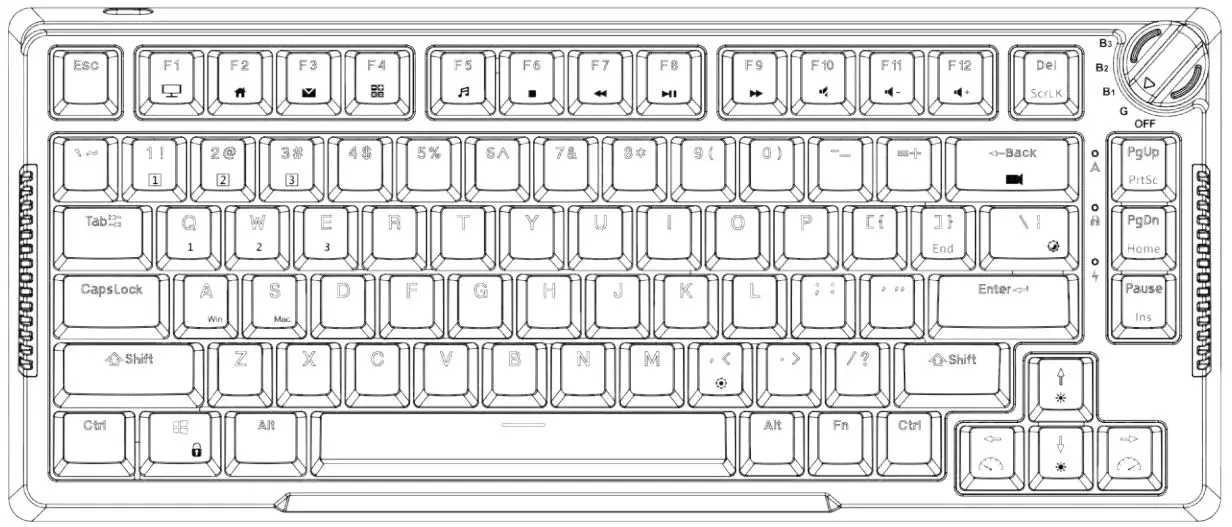 Rk Royal Kludge B0c77n5vt3 H81 Hot Swappable Mechanical Keyboard User Manual