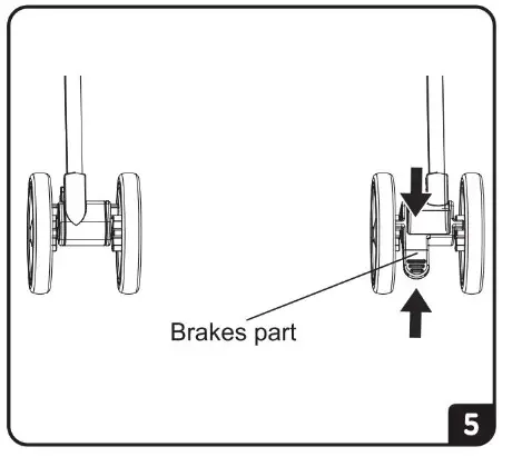 evolur 521 Traveling Stroller - BRAKE