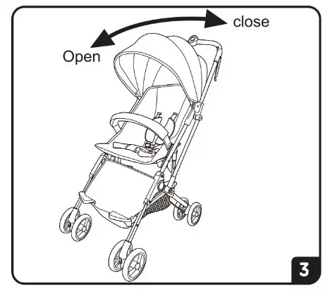 evolur 521 Traveling Stroller - CLOSE