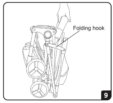 evolur 521 Traveling Stroller - FOLDING HOOK1