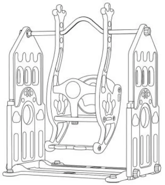 Unbranded LMM292570E Outdoor Freestanding Swing Set