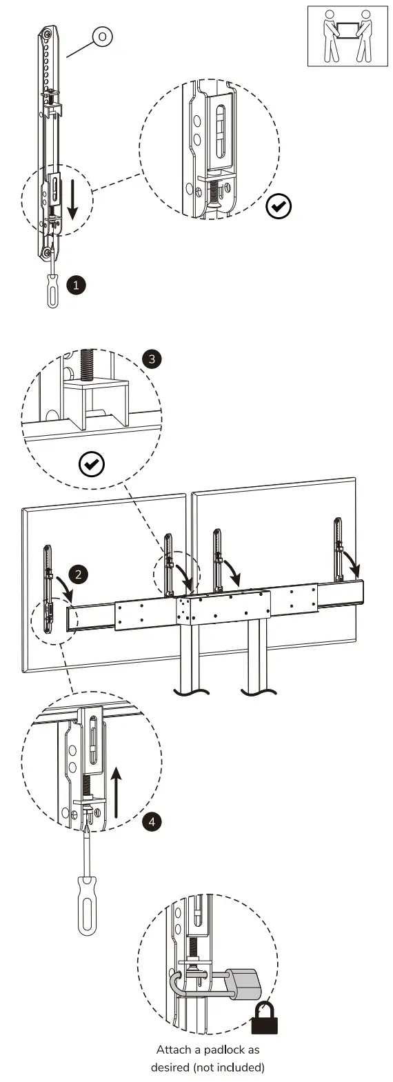 Neomounts ADM 875BL2 Dual Screen Adapter - fig 6