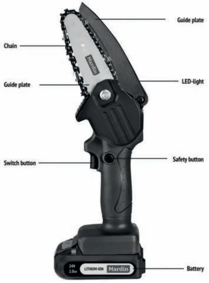 Mardin MCS 108 Mini Chain Saw - Functions