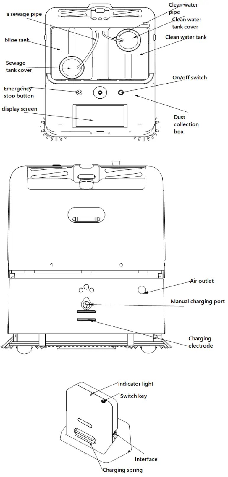 Sveabot SVBR01CL Cleaning Robot and Charging Pile - fig