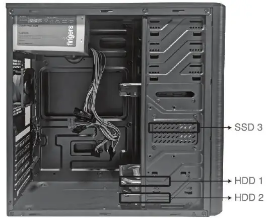 FINGERS Emma 101 Macho Tower PC Case - Hard Disk Installation 2
