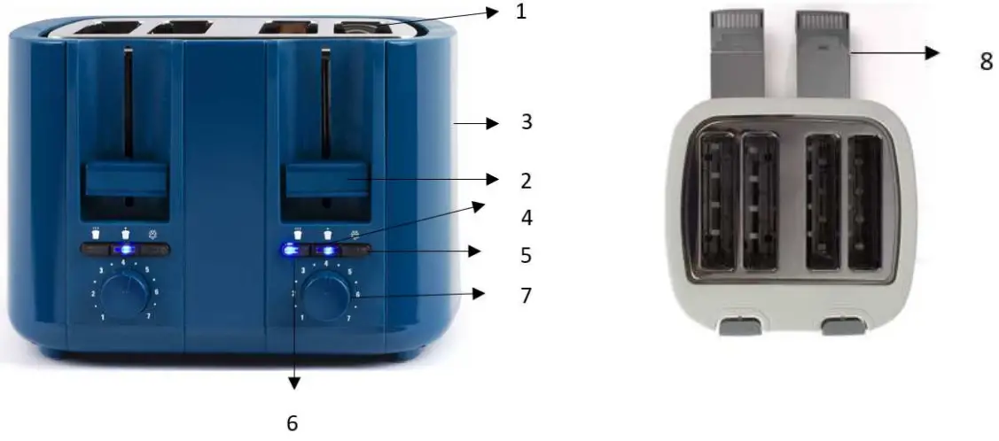 LIVOO DOD167 4-slot Toaster - DESCRIPTION